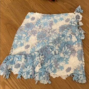 Lace floral skirt